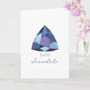 Carte Juin Birthstone Alexandrite