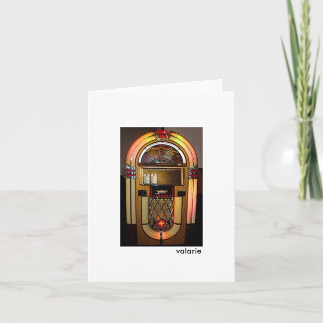 Carte juke box note card (Devant)