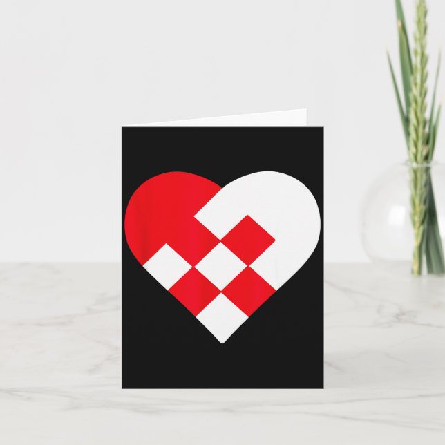 Carte Julehjerte Danish Pleated Christmas Hearts  (Devant)