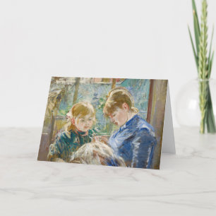 Carte Julie avec sa nounou   Berthe Morisot