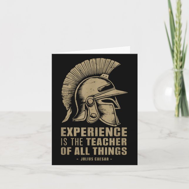 Carte Julius Caesar Citation Roman Casque Expérience Est (Devant)