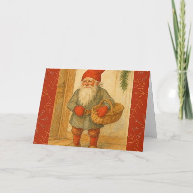 Carte Jultomte/Nisse Noël scandinave (Devant)