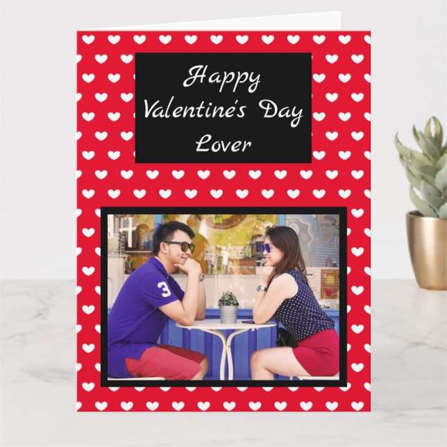 Carte Jumbo Sized Red Hearts Photo Saint Valentin (Petite plante)