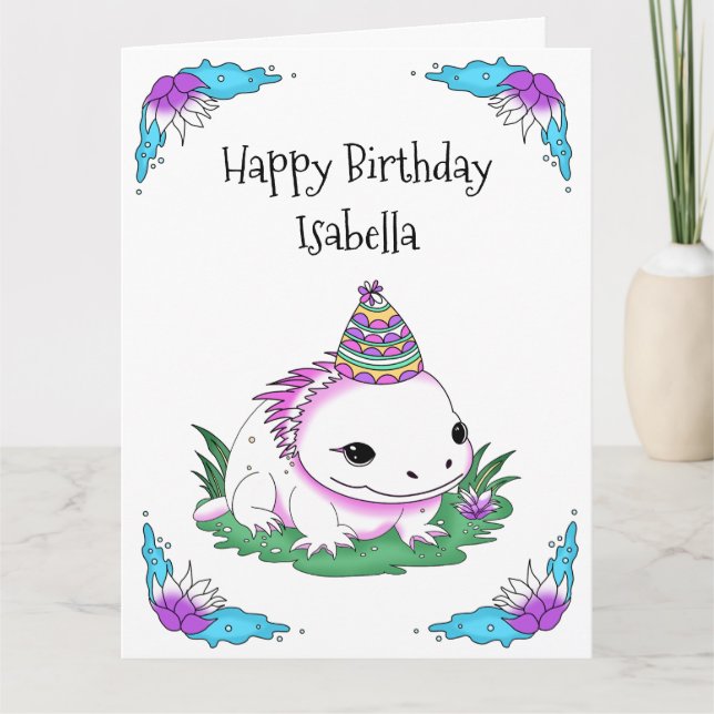 Carte Jumbo Taille personnalisée Axolotday (Devant)