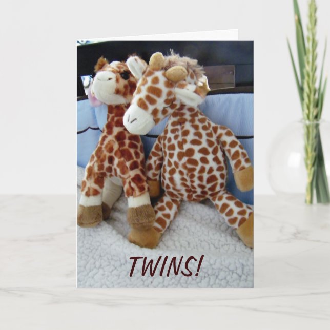 CARTE "JUMEAUX" DOUBLE L'AMOUR/LA FÊTE (Devant)
