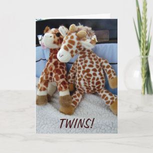 CARTE "JUMEAUX" DOUBLE L'AMOUR/LA FÊTE