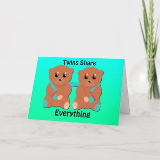 Carte Jumeaux Partager tout