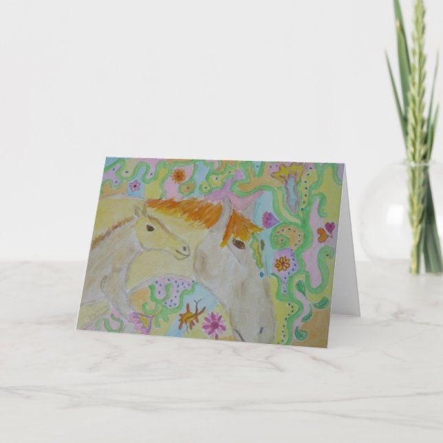 Carte jument et poulain (Devant)