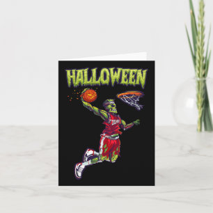 Carte Jump Zombie Bysketbyll Dunk Player Halloween Pumpk