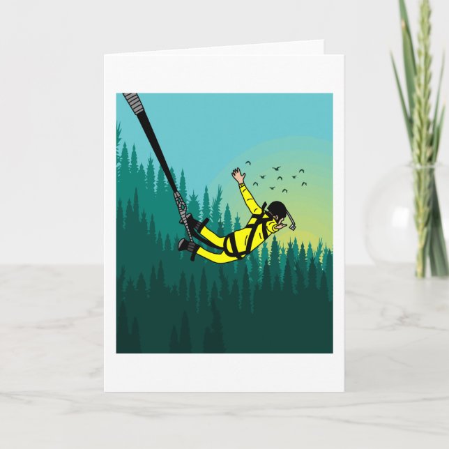 Carte Jumping Bungee Sauter Vers La Liberté (Devant)