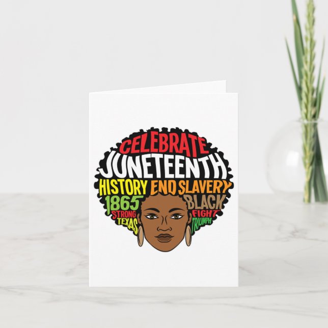 Carte JunetDix Afro Melanin Femmes Ancêtre Afrique (Devant)