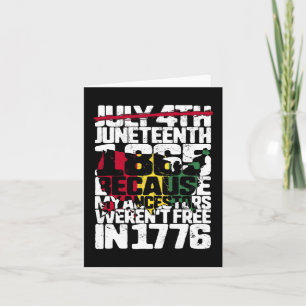 Carte Junetdix Day Ancestors Gratuit 1776 Juillet 4 Noir