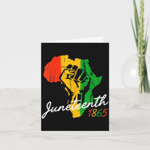 Carte Juneteenth afro-américain 1865afrique en hausse 