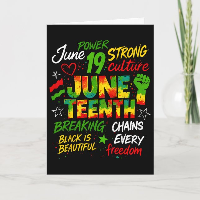 Carte Juneteenth afro-américain Juneteenth 1865 Liberté (Devant)