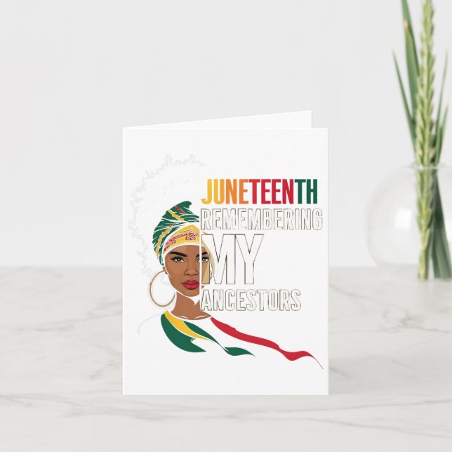 Carte Juneteenth Afro-Américain Liberté Histoire des Noi (Devant)