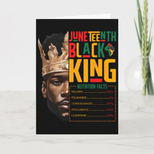 Carte Juneteenth Black King Pride Africain Faits Nutriti