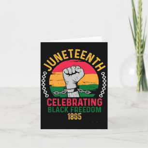 Carte Juneteenth célébrant la liberté noire 1865