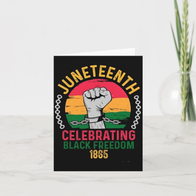 Carte Juneteenth célébrant la liberté noire 1865 (Devant)