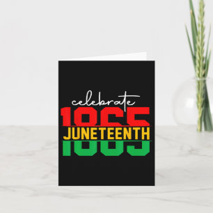 Carte Juneteenth Célébrer la liberté noire Histoire 1865