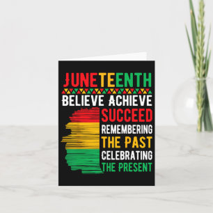 Carte Juneteenth Croire Réussir Black History M