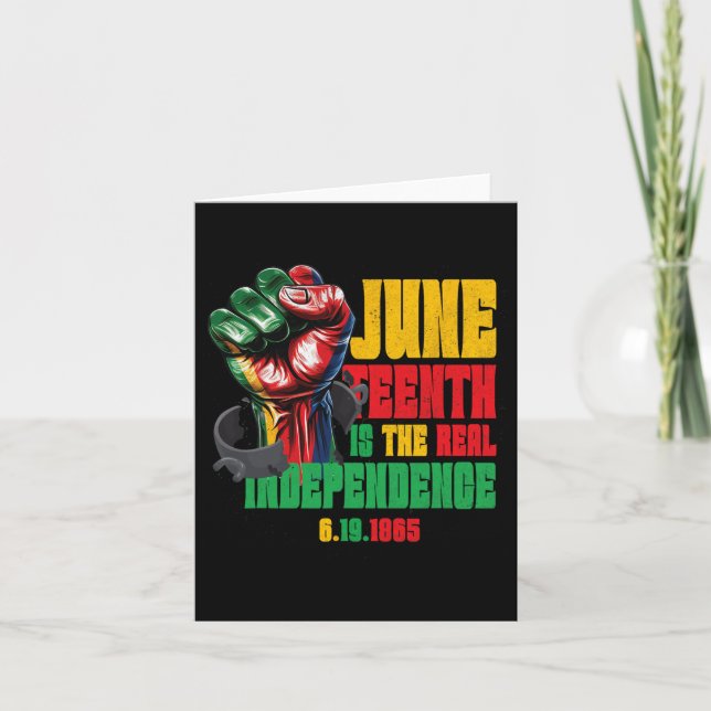 Carte Juneteenth est la véritable fête de l'indépendance (Devant)
