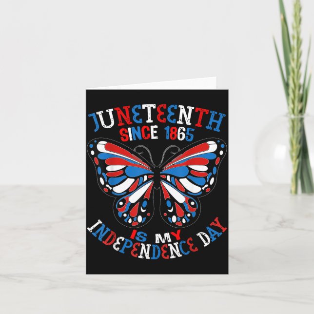 Carte Juneteenth est le papillon de jour de l'indépendan (Devant)