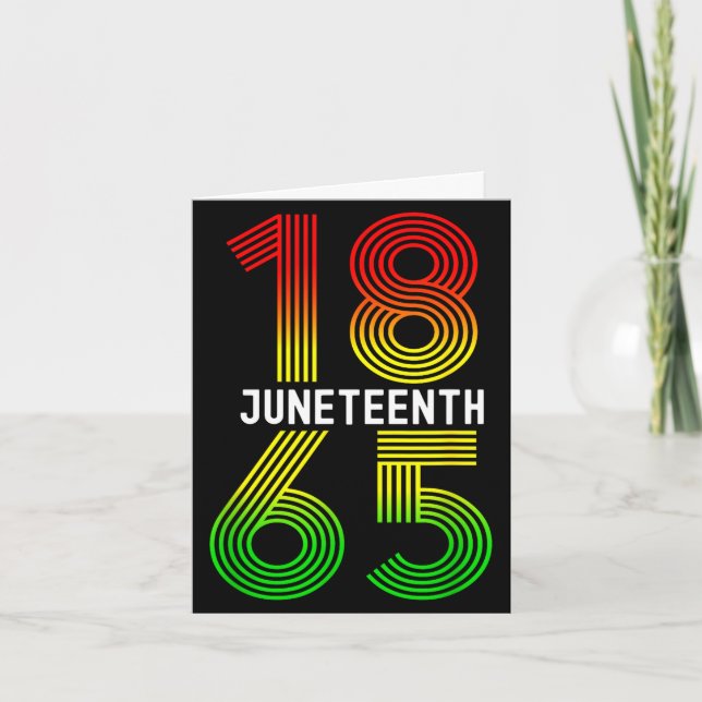 Carte Juneteenth est ma fierté noire de jour de l'indépe (Devant)