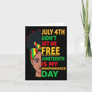 Carte Juneteenth est mon jour de l'indépendance 1865 Chi