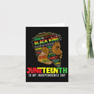 Carte Juneteenth est mon jour de l'indépendance Black Ki