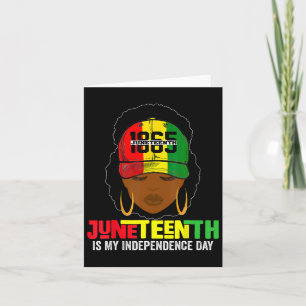 Carte Juneteenth est mon jour de l'indépendance Liberté