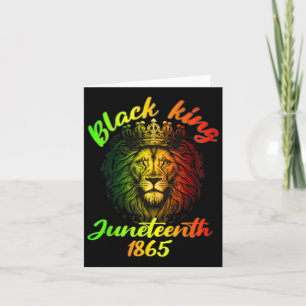 Carte Juneteenth est mon jour de l'indépendance Lion lib