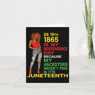 Carte Juneteenth est mon jour d'indépendance Femmes noir