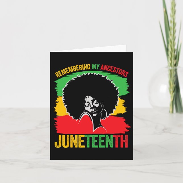 Carte Juneteenth femmes noires ancêtres afro-américains  (Devant)