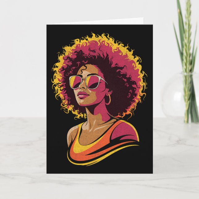 Carte Juneteenth Femmes Noires Mélanine Reine Afro-Améri (Devant)