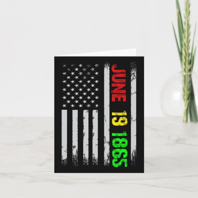 Carte Juneteenth Flag June 19 1865 Black History Junetee (Devant)