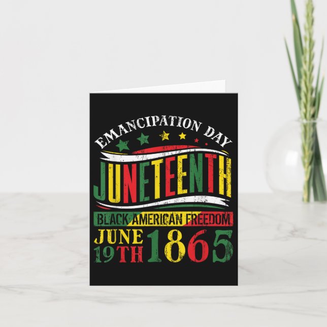 Carte Juneteenth Histoire des Noirs Célébration de la li (Devant)