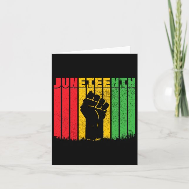Carte Juneteenth Histoire Noire Afro Américain Africain  (Devant)