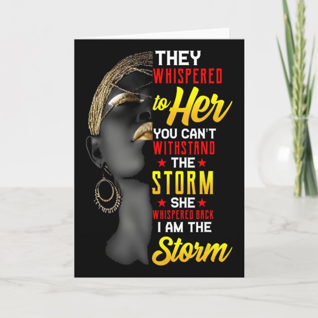 Carte Juneteenth Je Suis La Tempête Femmes Noires Mois D (Devant)