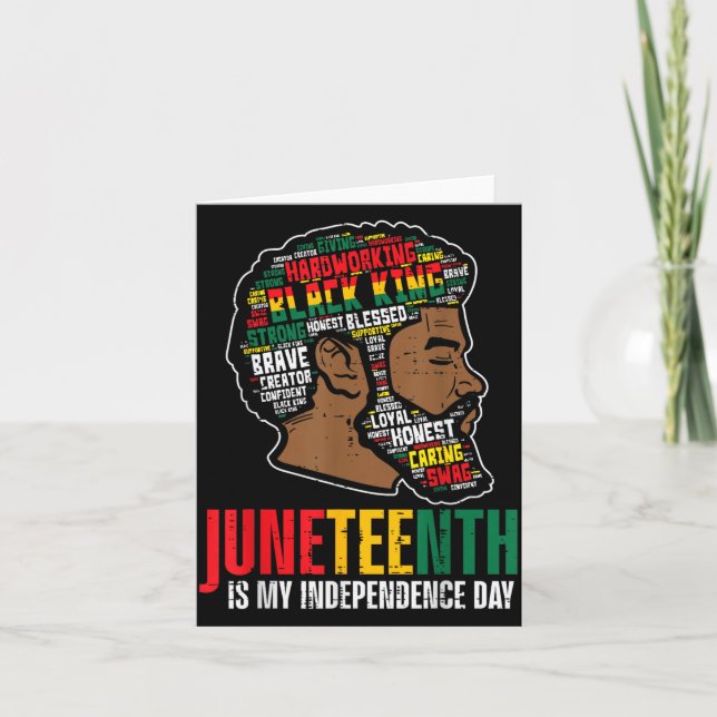 Carte Juneteenth Jour de l'Indépendance Africain Roi Noi (Devant)