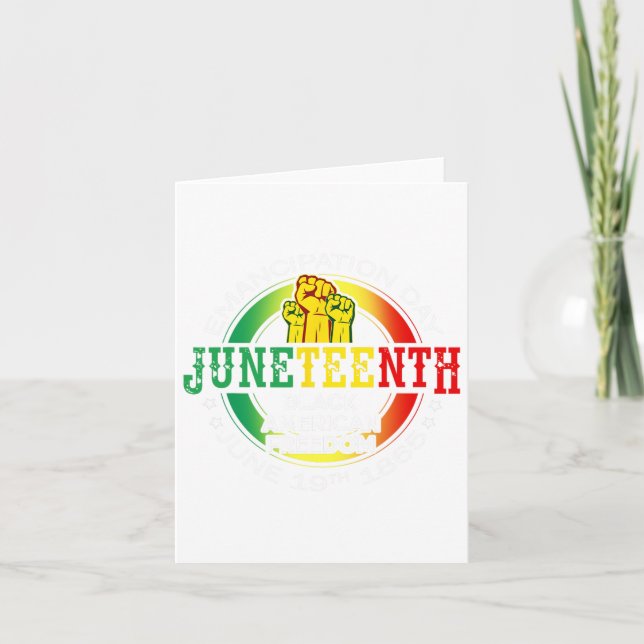 Carte Juneteenth Liberté Afro-Américaine 1865 Histoire d (Devant)