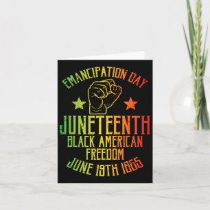 Carte Juneteenth Liberté des Noirs Américains 19 juin Ém