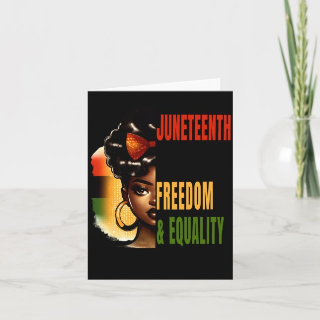 Carte Juneteenth liberté égalité afro-américain (Devant)