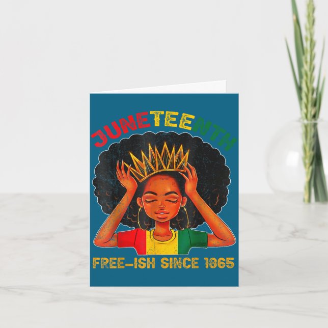 Carte Juneteenth libre-ish depuis 1865 fierté noire (Devant)