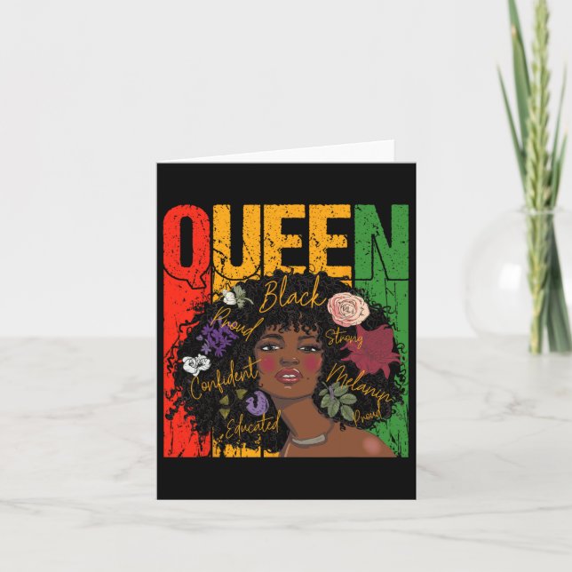 Carte Juneteenth Mois de l'Histoire des Noirs Éduquée Re (Devant)