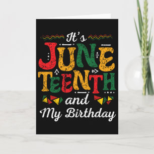Carte Juneteenth Mois d'histoire des Noirs Anniversaire