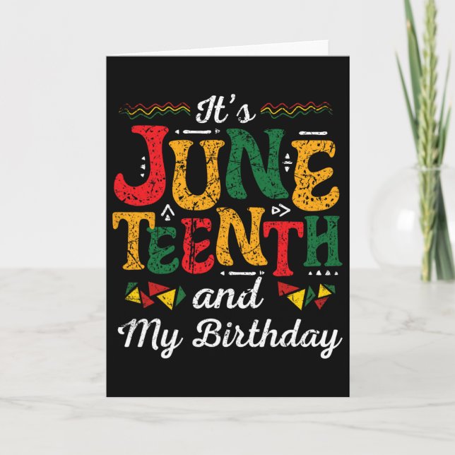 Carte Juneteenth Mois d'histoire des Noirs Anniversaire  (Devant)