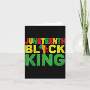 Carte Juneteenth roi noir mélanine papa fête des pères