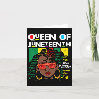 Carte Junetten Black Queen Melanin Girl Magic Sista Wo
