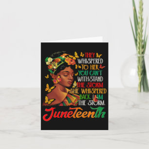Carte Junetten Je Suis La Tempête Black Women Historien