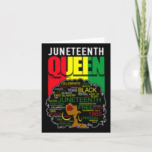 Carte Junetten Queen Afro Melanin Black Girl Magic Wom